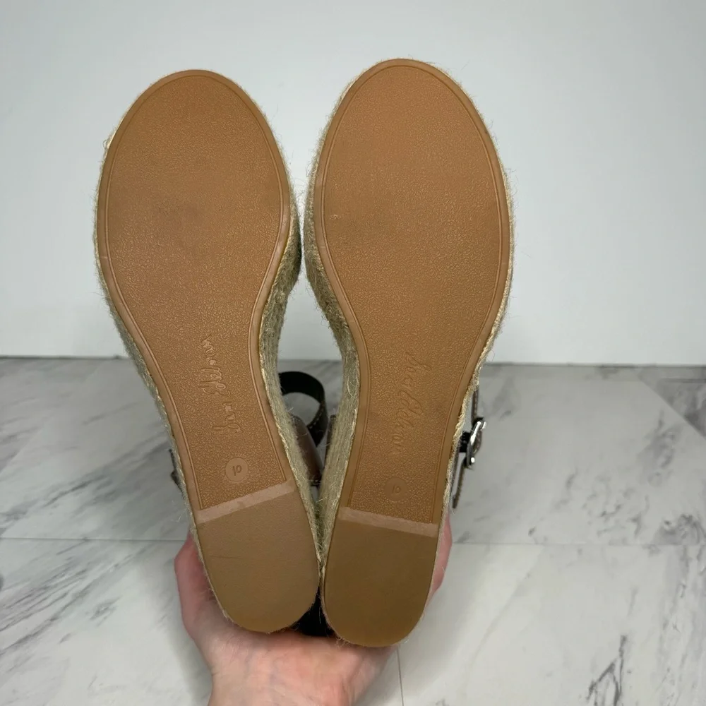 Sam Edelman Dimitree Gray Suede Espadrille Wedge Sandal 10M